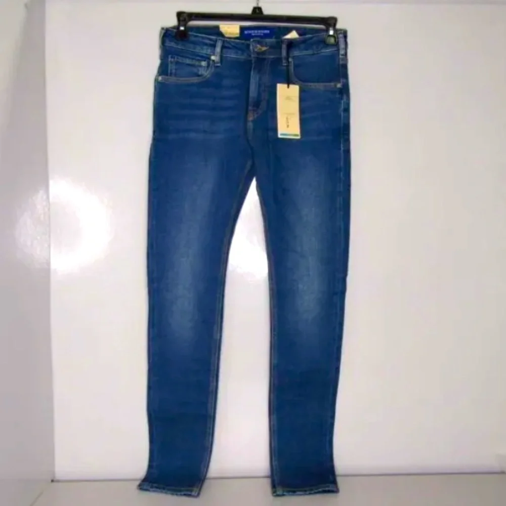 Scotch & Soda Amsterdam US 28 x 32 Super Skim Slim Denim Jeans‎ Medium Blue NWT